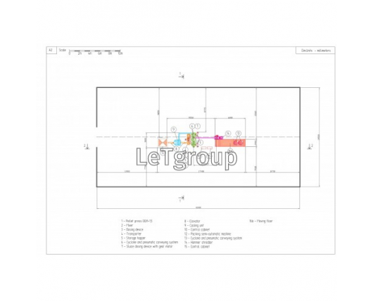 Linia do produkcji peletu / paszy OGM-1.5 106 kW
