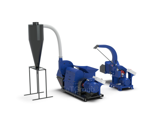 Młyn bijakowy CHOPPER-1000 z rozdrabniaczem CRUSHER-700